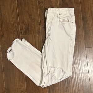 COPY - Distressed Free People Ankle Crop Jeans